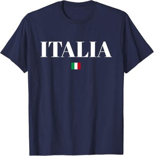 ITALIA Flag ITALY | Men Women Kids | ITALIAN T-Shirt - T-Shirt | Navy
