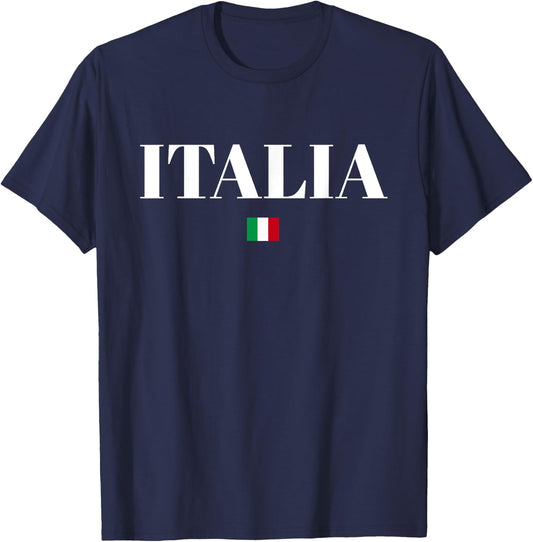 ITALIA Flag ITALY | Men Women Kids | ITALIAN T-Shirt - T-Shirt | Navy