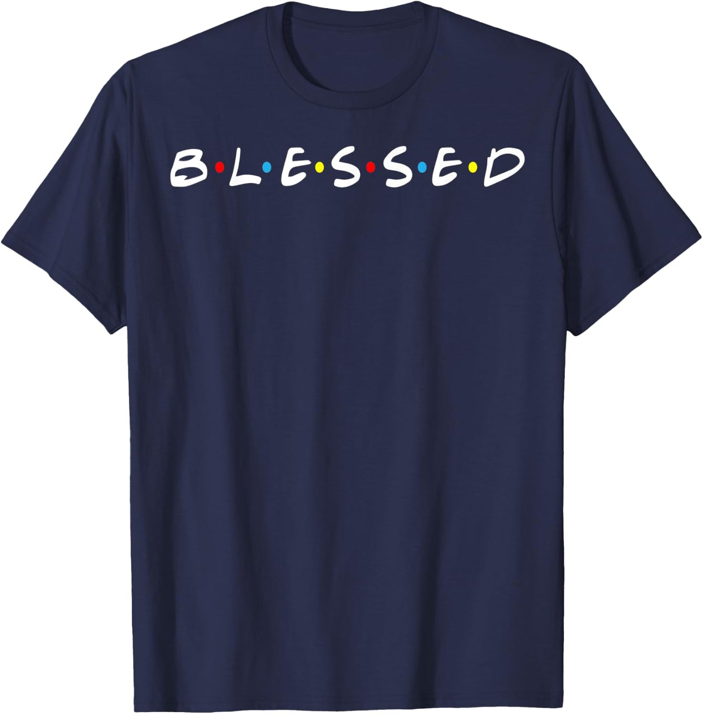 Retro style Blessed T-Shirt - T-Shirt | Navy