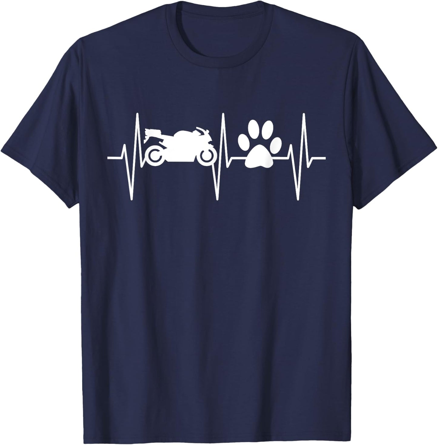 Biker Shirt Dog Lover Sport Bike Funny Motorcycle Women Girls Kids T-Shirt - T-Shirt | Navy