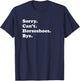 Men Women Boys or Girls Funny Horseshoes T-Shirt - T-Shirt | Navy