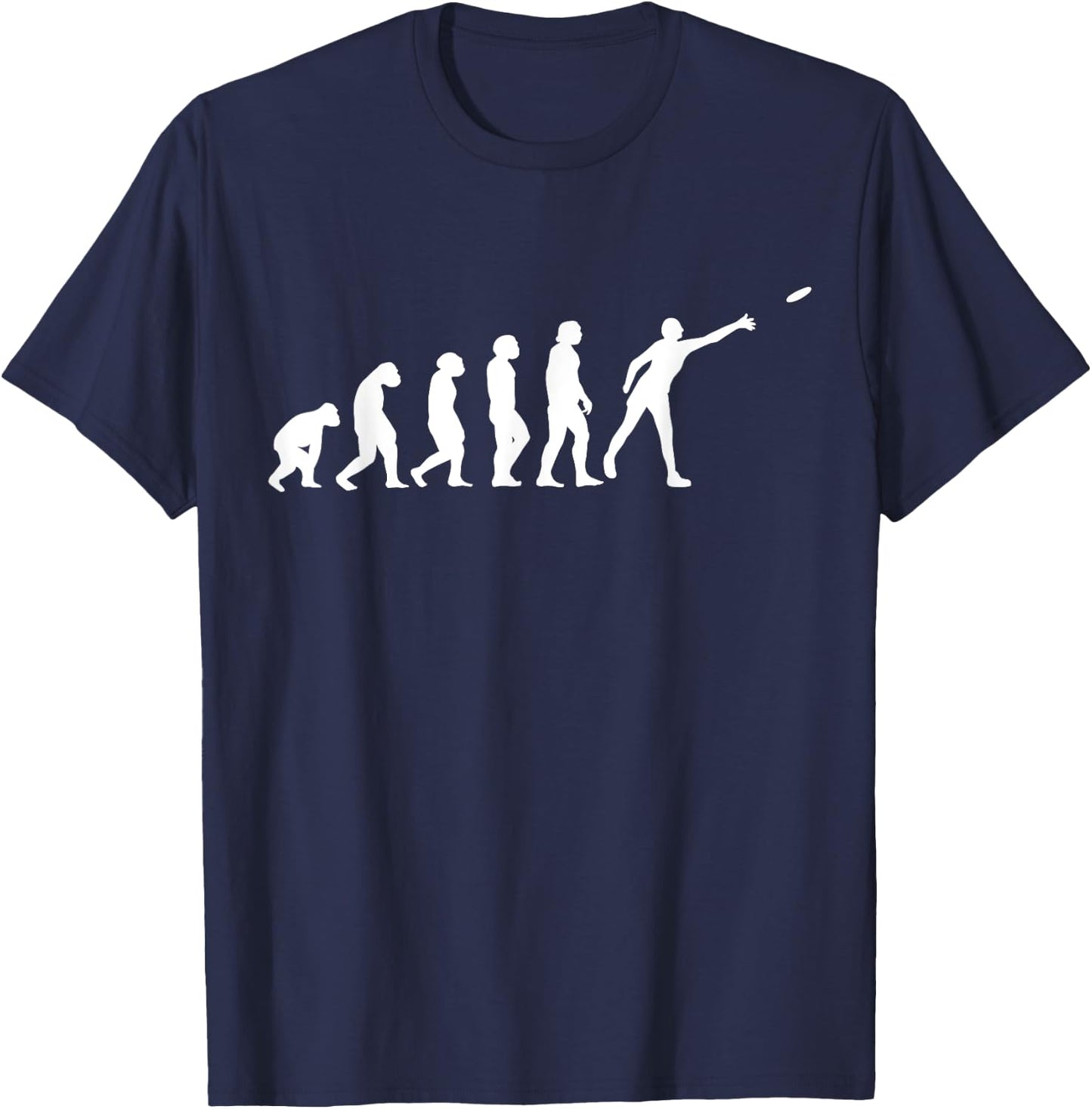 Disc Golf Evolution Of Man Golfing Funny Monkey Modern Ape T-Shirt - T-Shirt | Navy