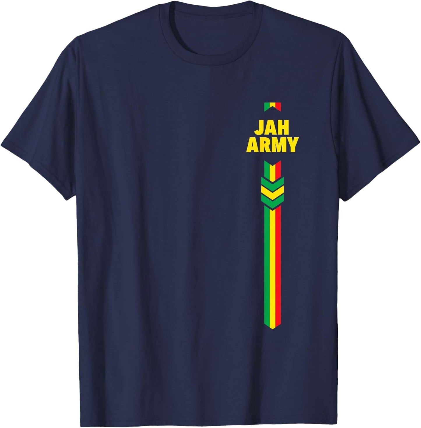 Jah Army Ras Tafari His Imperial Majesty Haile Selassie I T-Shirt - T-Shirt | Navy