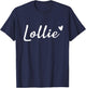 Lollie Cute Heart Funny Grandma Mother's Day T-Shirt - T-Shirt | Navy