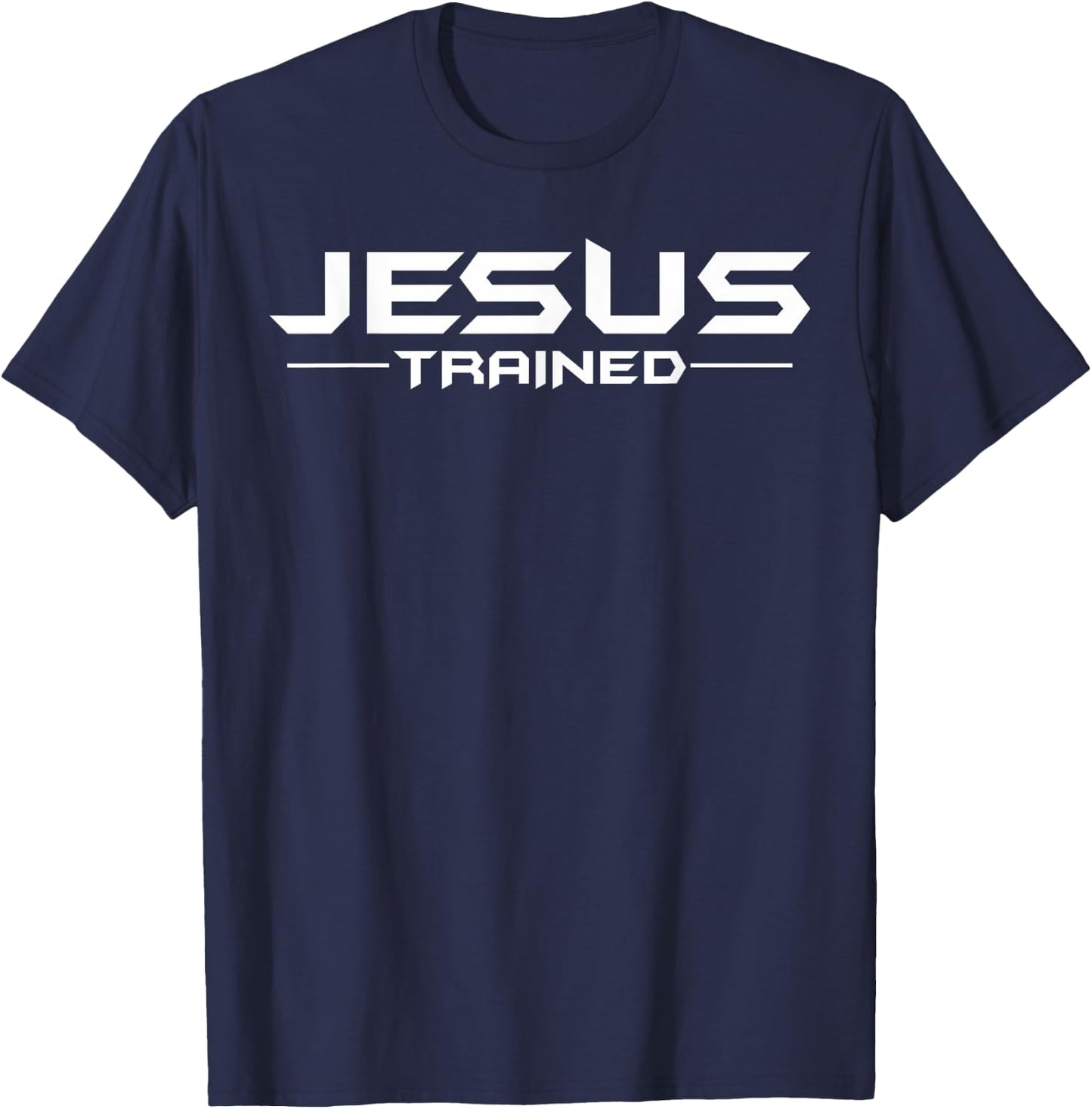 Jesus Trained Classic Wrestling Wrestler Wrestle, Christian2 T-Shirt - T-Shirt | Navy