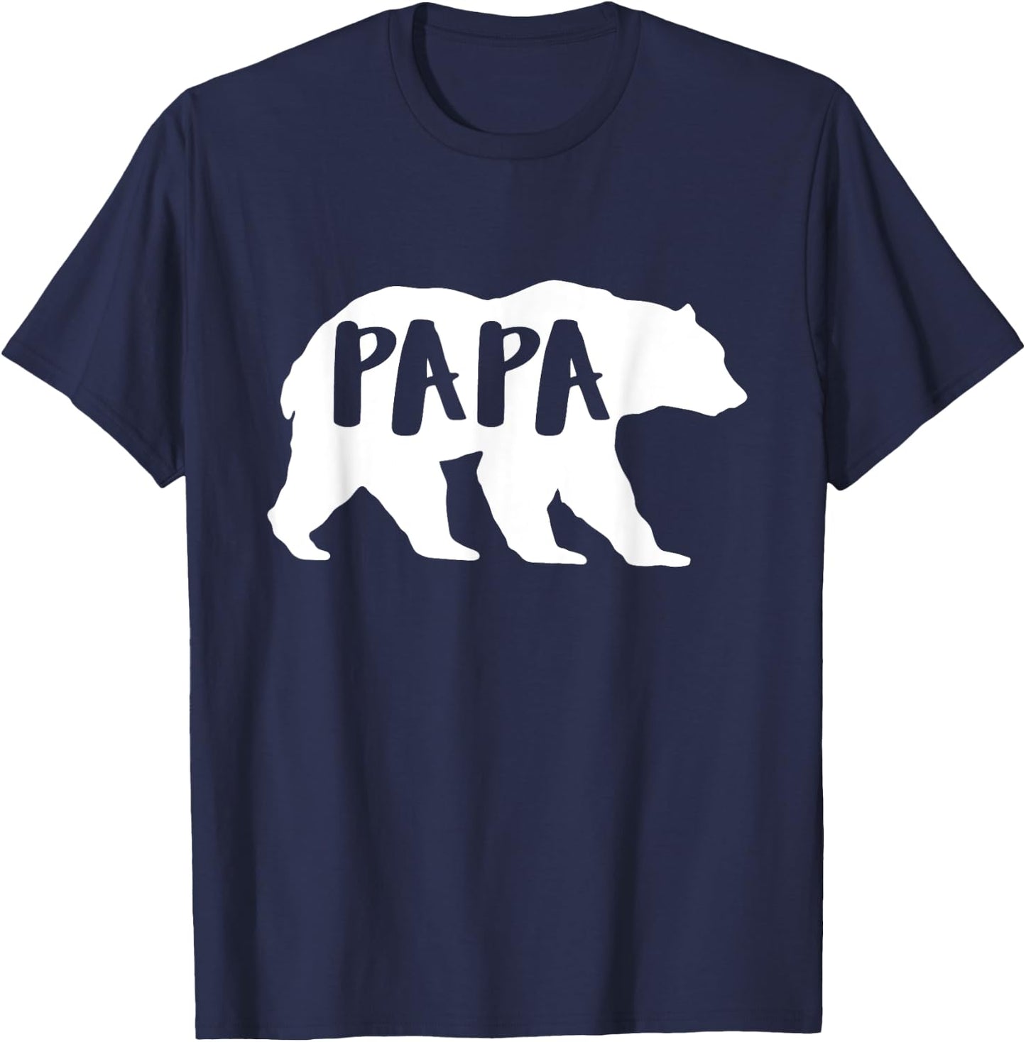 Fathersday | Fun Papa Bear for Outdoor & Nature Dads T-Shirt - T-Shirt | Navy