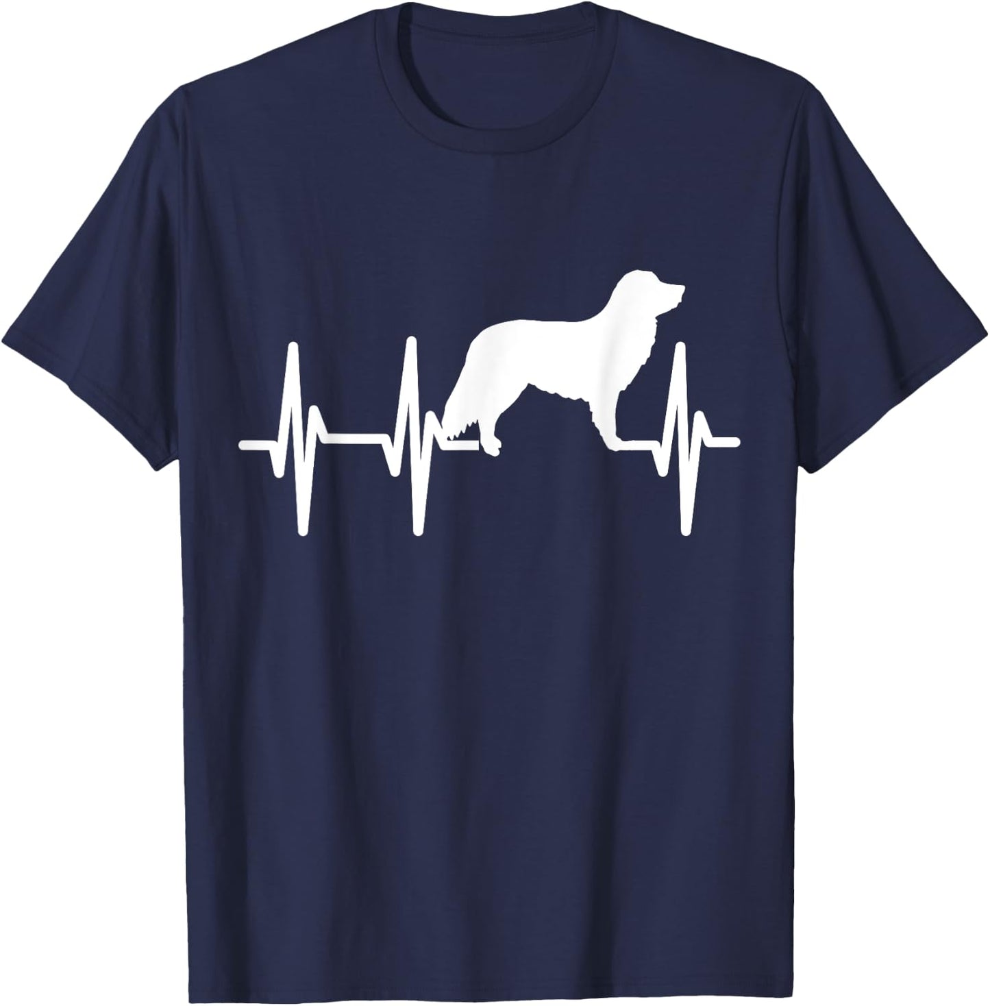 Nova Scotia Duck Great Heartbeat Dog Mom Dad Lover Gift T-Shirt - T-Shirt | Navy