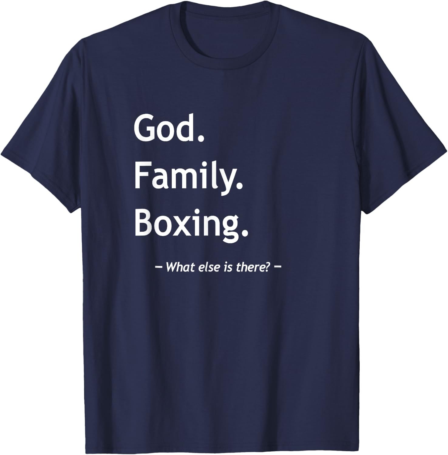 Christian Faith Jesus Christianity God Family Boxing T-Shirt - T-Shirt | Navy