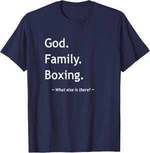 Christian Faith Jesus Christianity God Family Boxing T-Shirt - T-Shirt | Navy