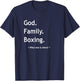 Christian Faith Jesus Christianity God Family Boxing T-Shirt - T-Shirt | Navy