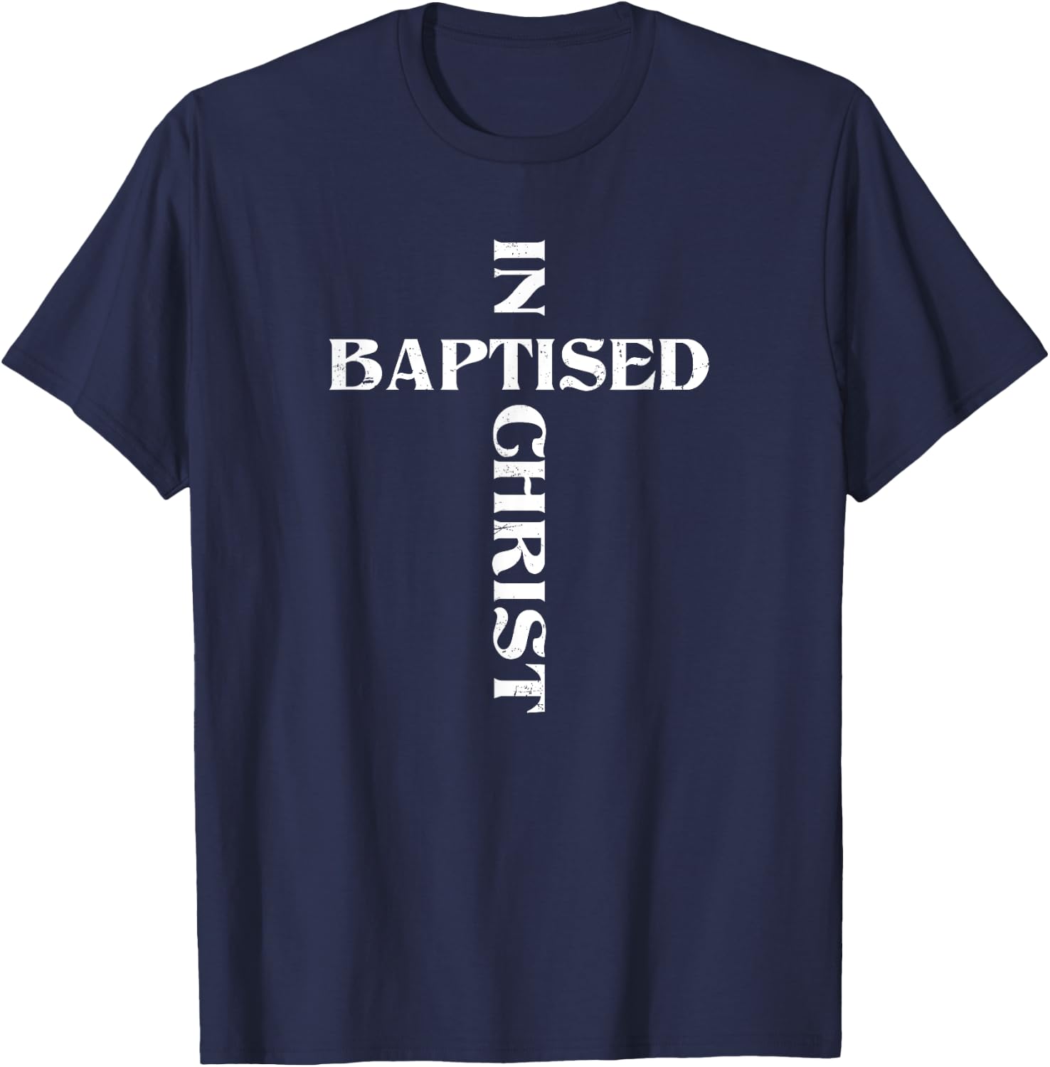 Baptised In Christ Design Orthodox T-Shirt - T-Shirt | Navy