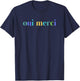 Oui Merci French Language France Spoken Words Kids T-Shirt - T-Shirt | Navy