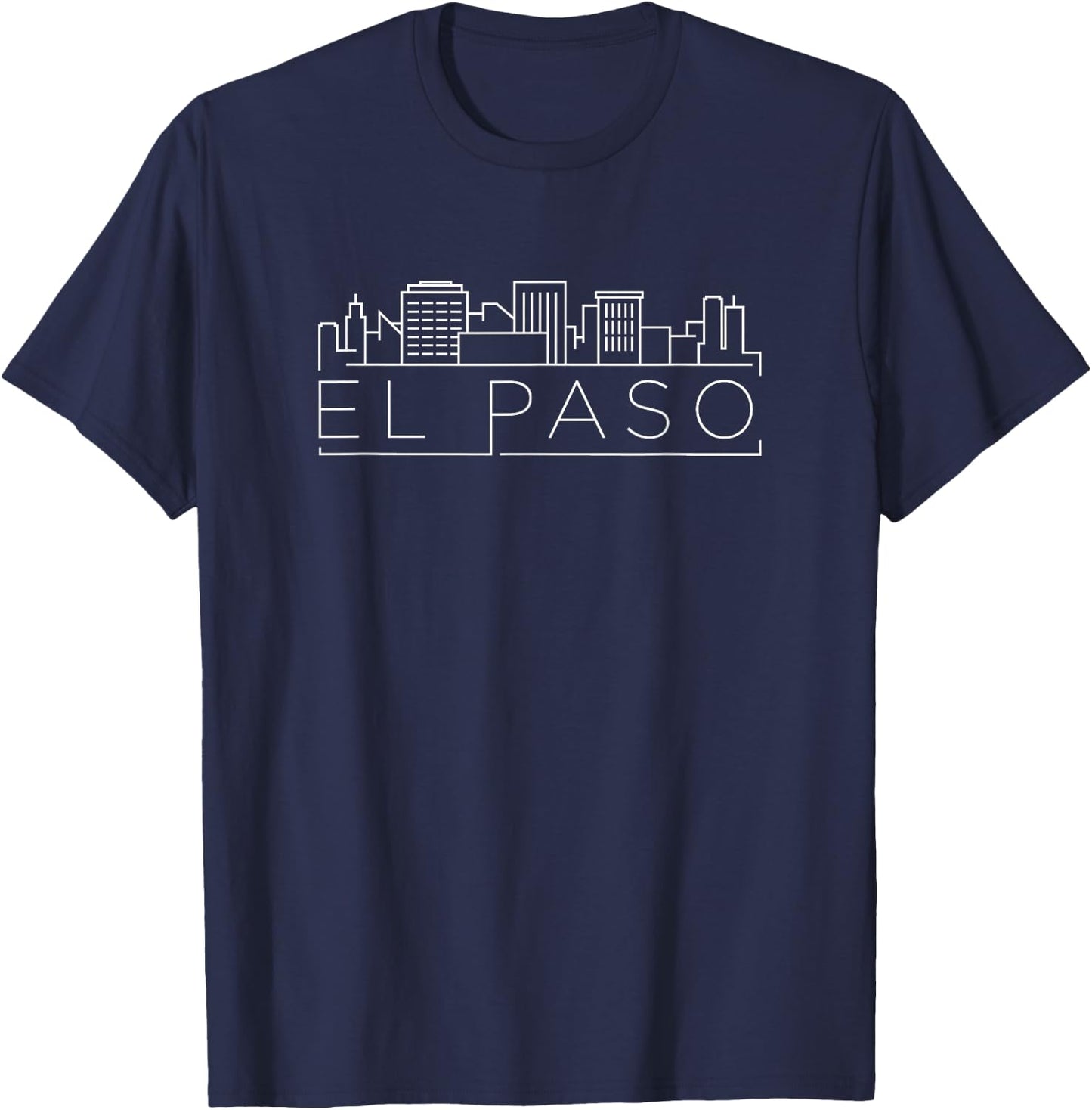 El Paso, Texas City Skyline T-Shirt - T-Shirt | Navy