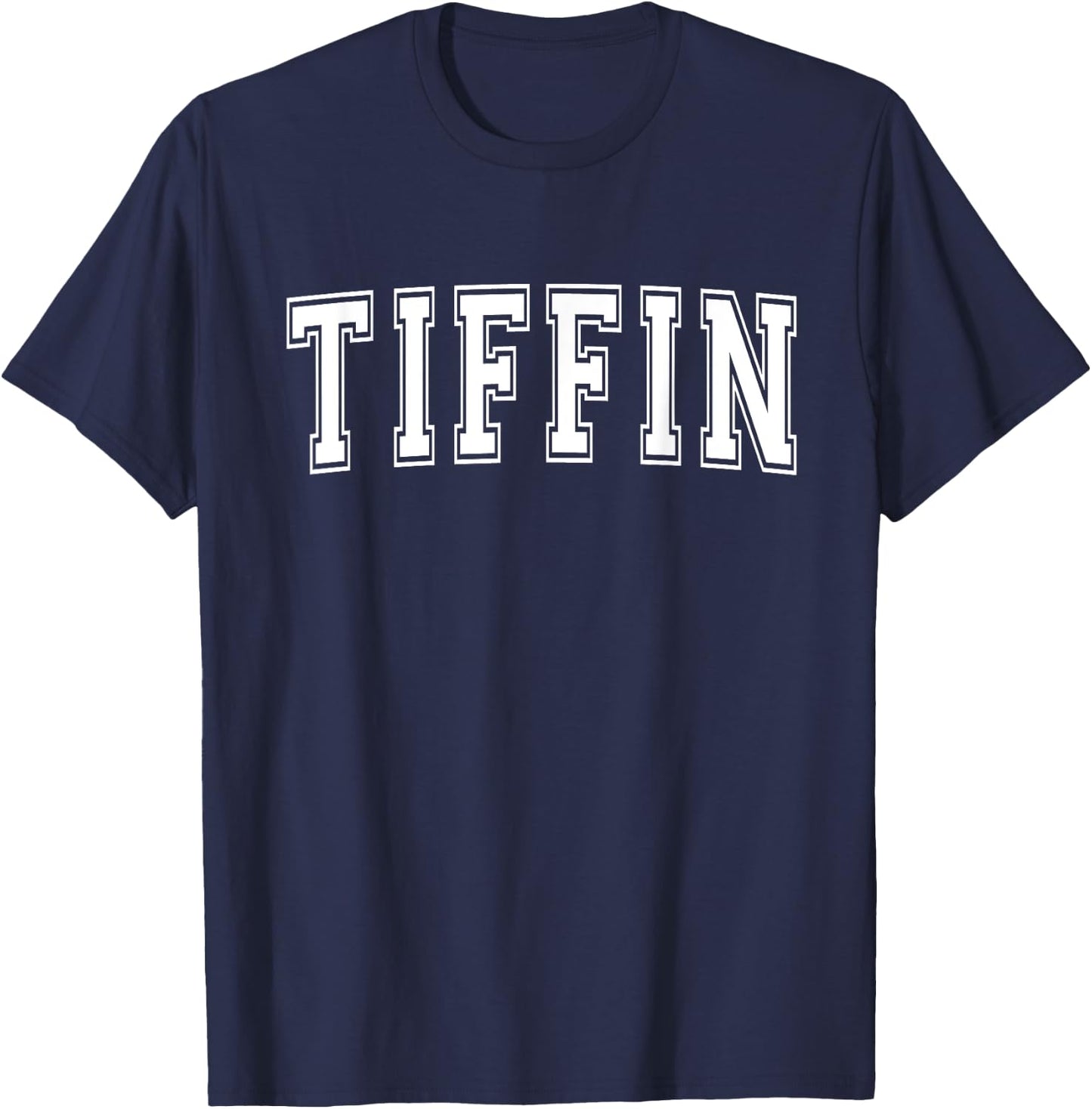 TIFFIN OH OHIO USA Vintage Sports Varsity Style T-Shirt - T-Shirt | Navy
