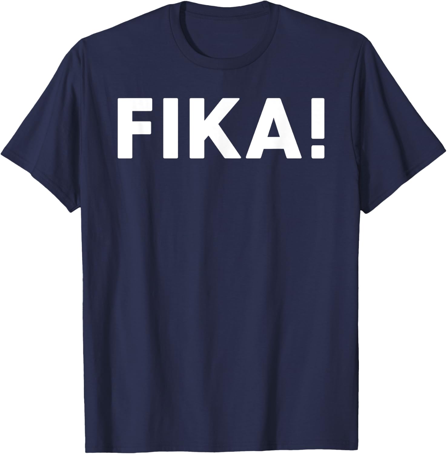 Fika! Swedish Coffee Cake Lover Uffda Funny Fika T-Shirt - T-Shirt | Navy