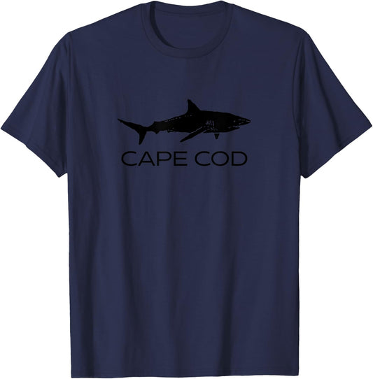 Cape Cod Shark | Cape Cod Massachusetts Gift | Cape Cod T-Shirt - T-Shirt | Navy