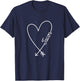 Tacos Cute Graphic Heart Love T-Shirt - T-Shirt | Navy