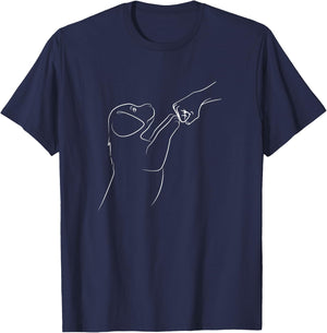 Dog Fist Bump, Dog And People Punch Hand, Dog's Paw Dog, Man T-Shirt - T-Shirt | Navy