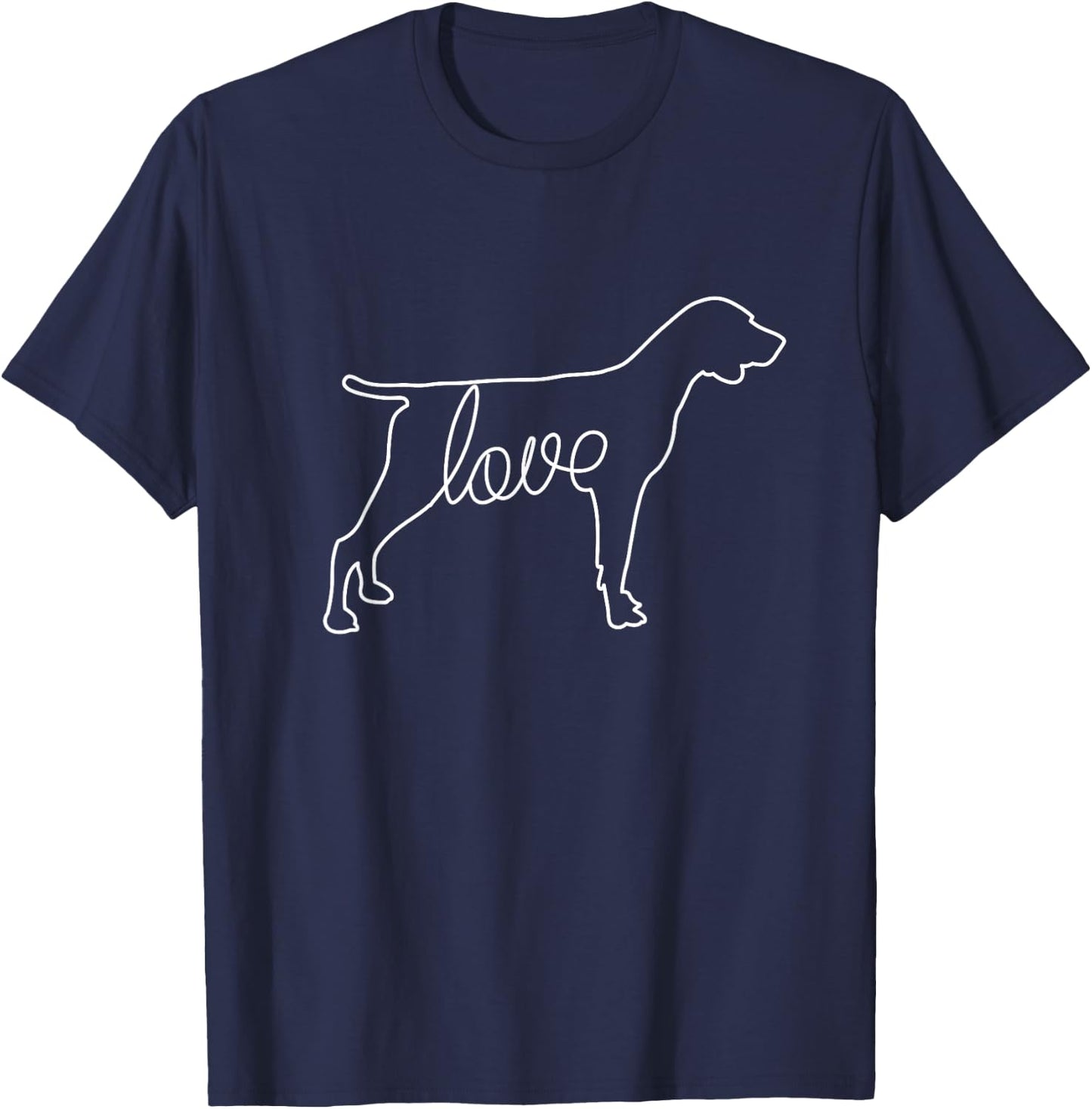 German Shorthaired Pointer Love Cute Dog Pet Lover Vintage T-Shirt - T-Shirt | Navy