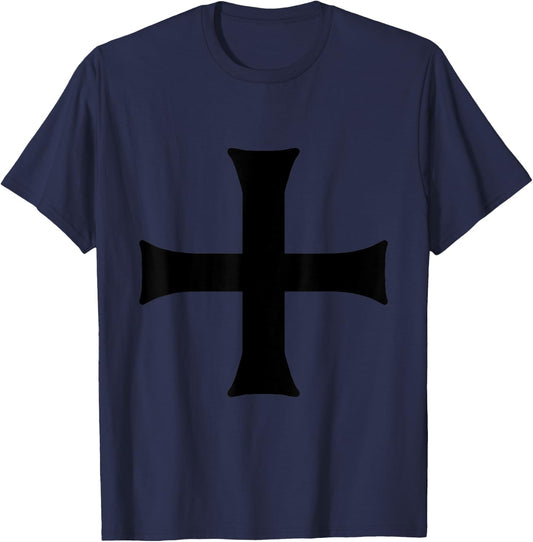 Teutonic Knight Crusader Cross T-Shirt - T-Shirt | Navy