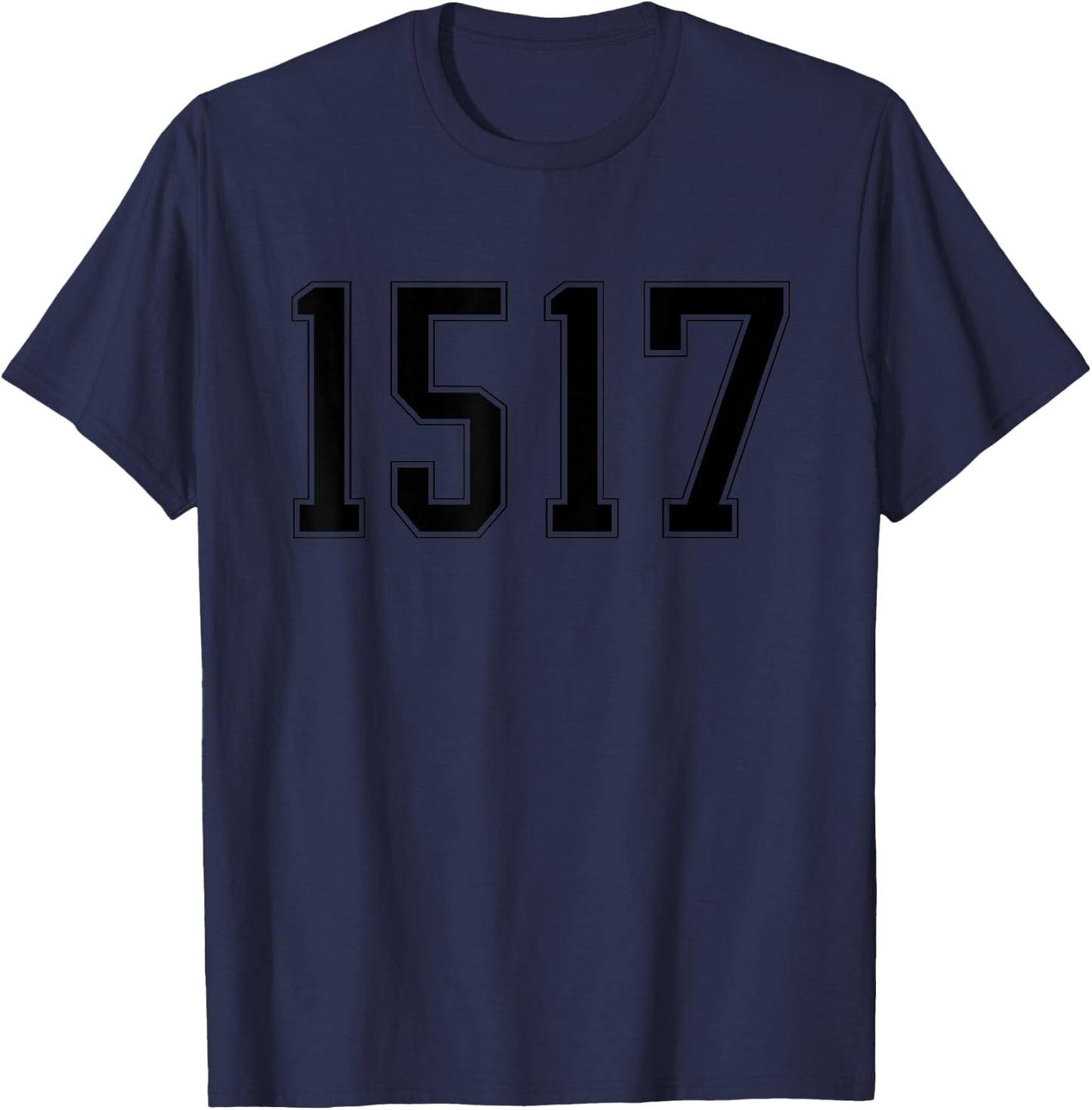 Theology 1517 Reformed Christian Martin Luther T-Shirt - T-Shirt | Navy