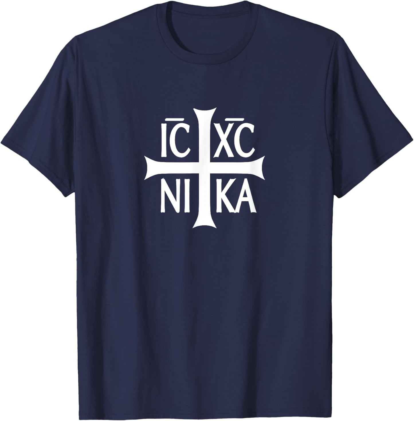 IC XC NIKA cross christian orthodox T-Shirt - T-Shirt | Navy
