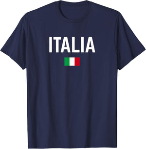 ITALIA Flag ITALY | Men Women Kids | ITALIAN T-Shirt - T-Shirt | Navy