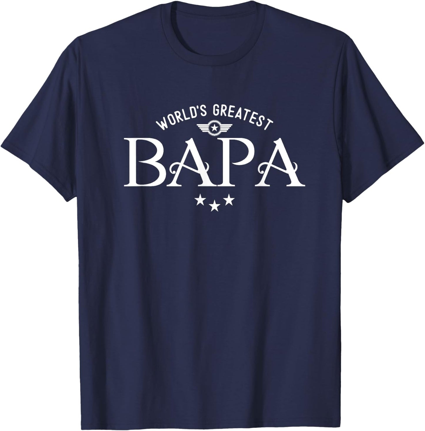 World's Greatest Bapa T-Shirt - T-Shirt | Navy