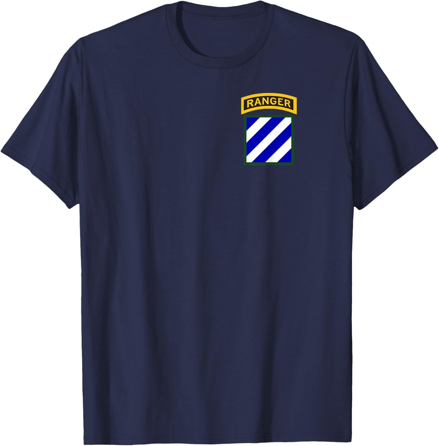 3rd Infantry Division (ID) Patch with Ranger Tab T-Shirt - T-Shirt | Navy
