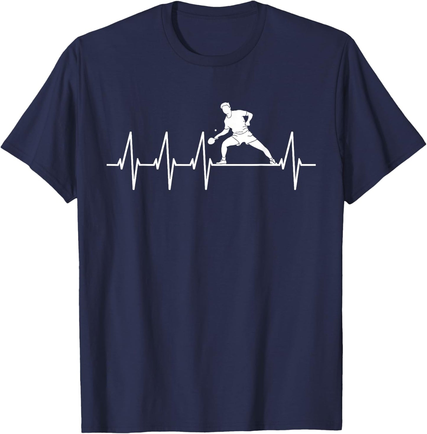 Table tennis heartbeat butterfly table tennis player T-Shirt - T-Shirt | Navy