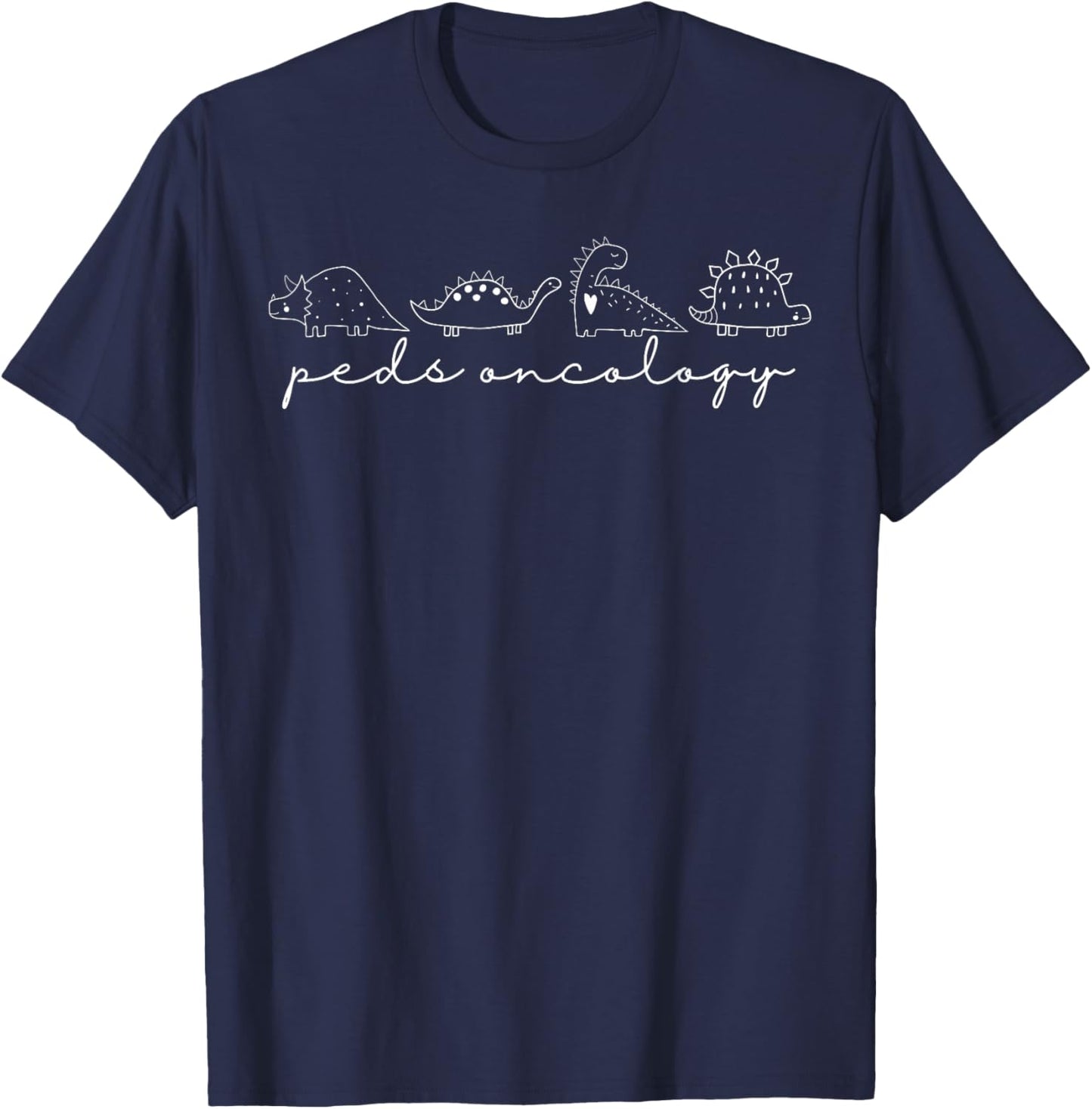 PEDS Oncology Dinosaur Hem Onc Pediatric Hematology Oncology T-Shirt - T-Shirt | Navy
