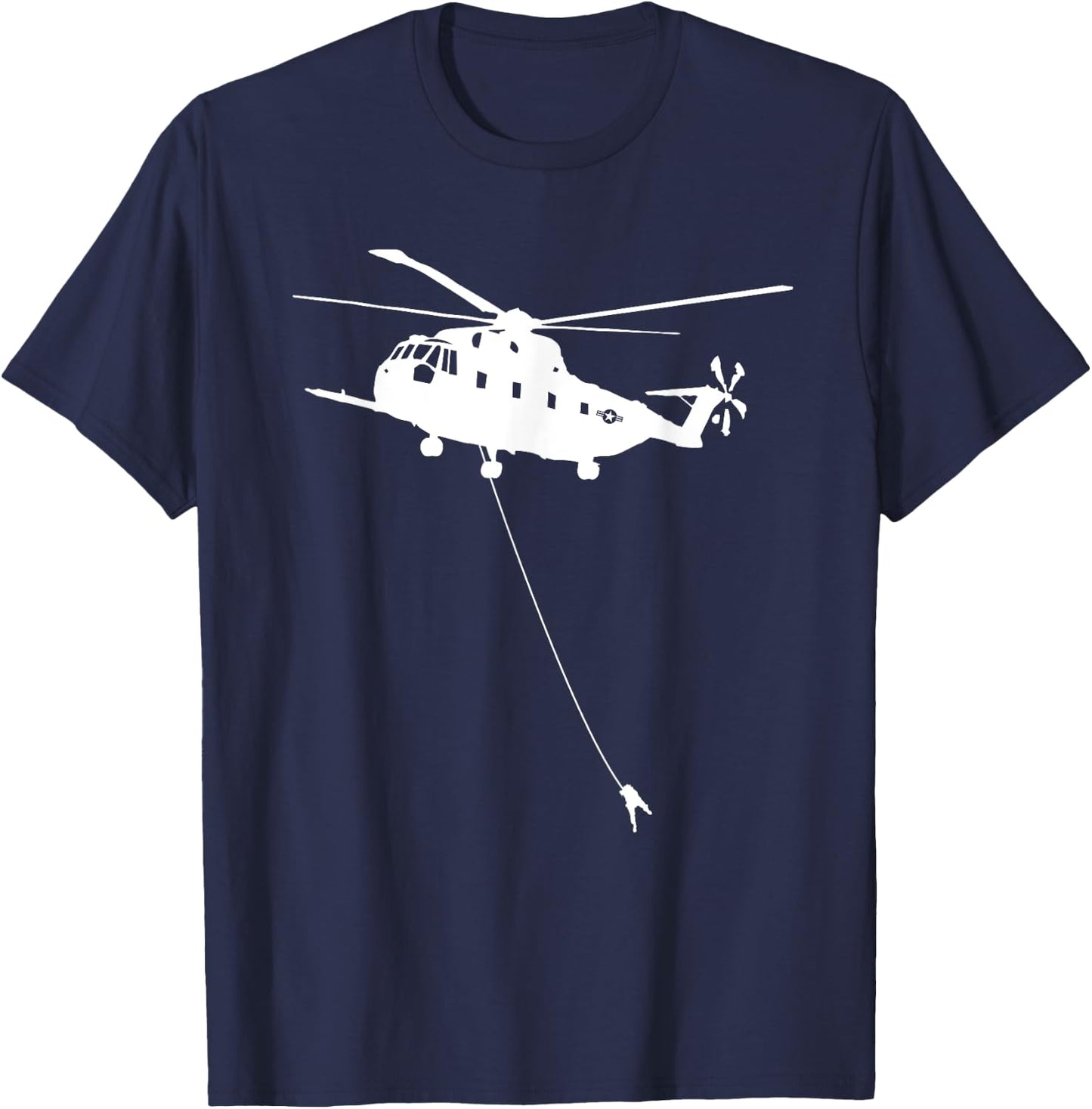 Jolly Green Giant to the Rescue HH-3E Helicopter CSAR T-Shirt - T-Shirt | Navy