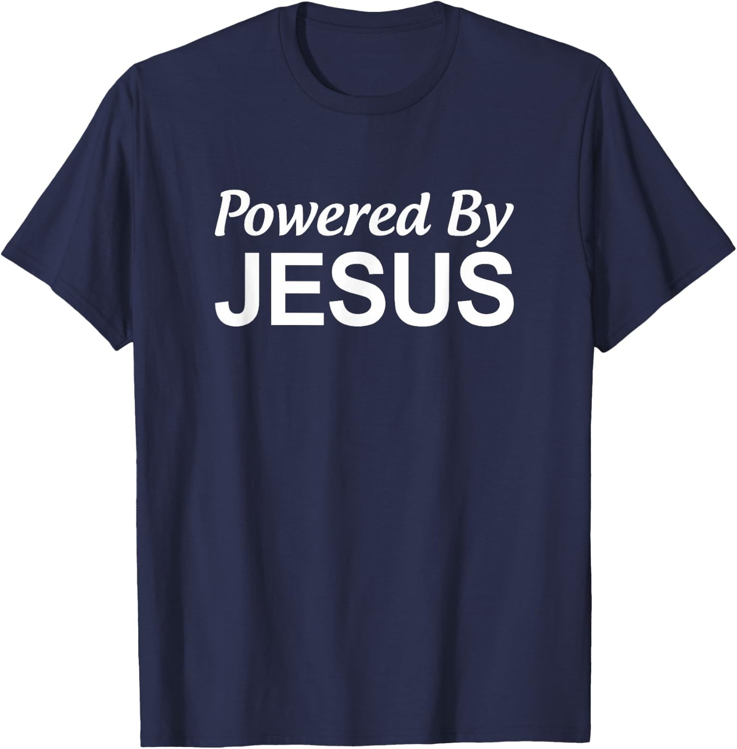 Powered By Jesus T-Shirt - T-Shirt | Navy