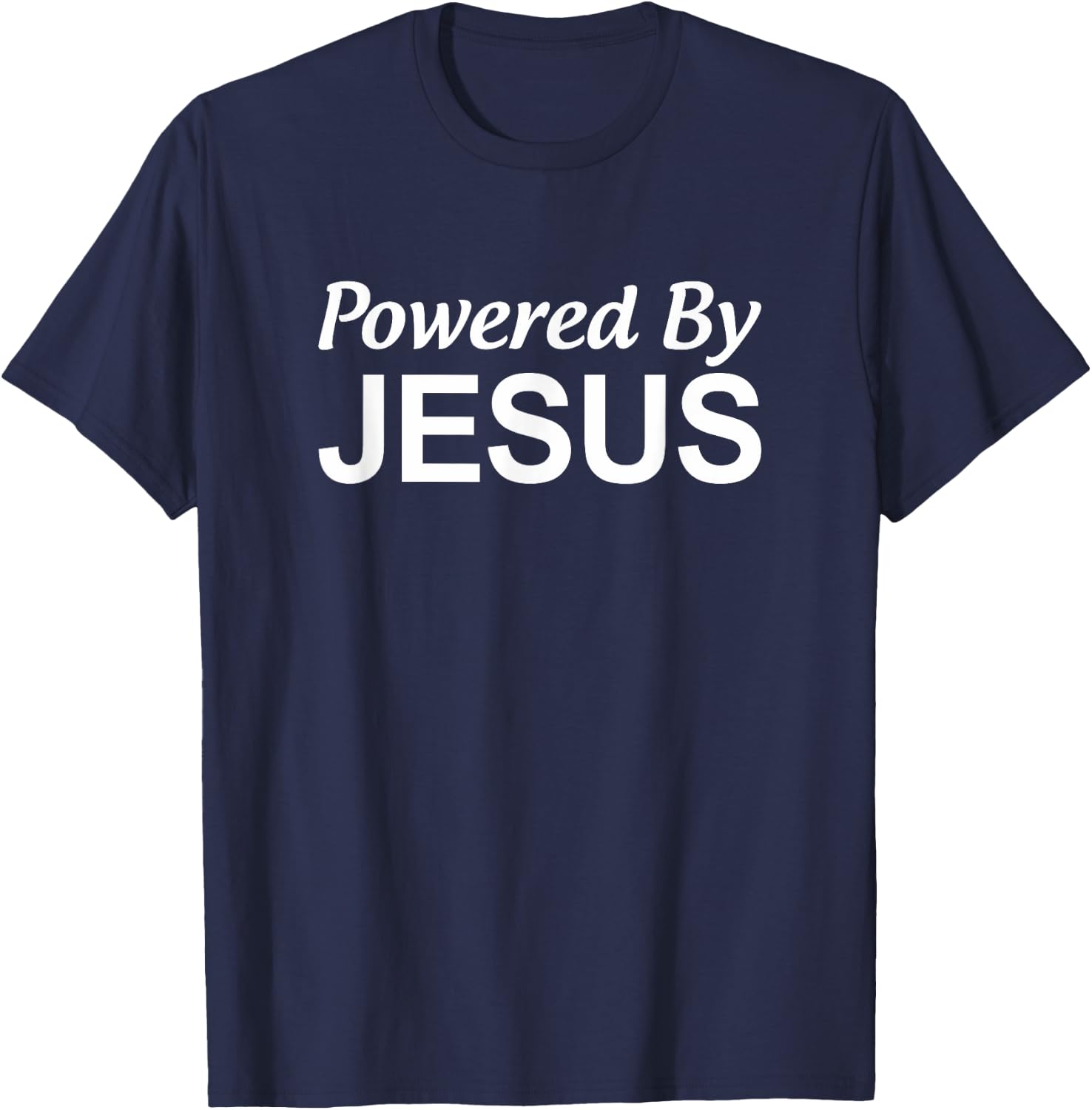 Powered By Jesus T-Shirt - T-Shirt | Navy