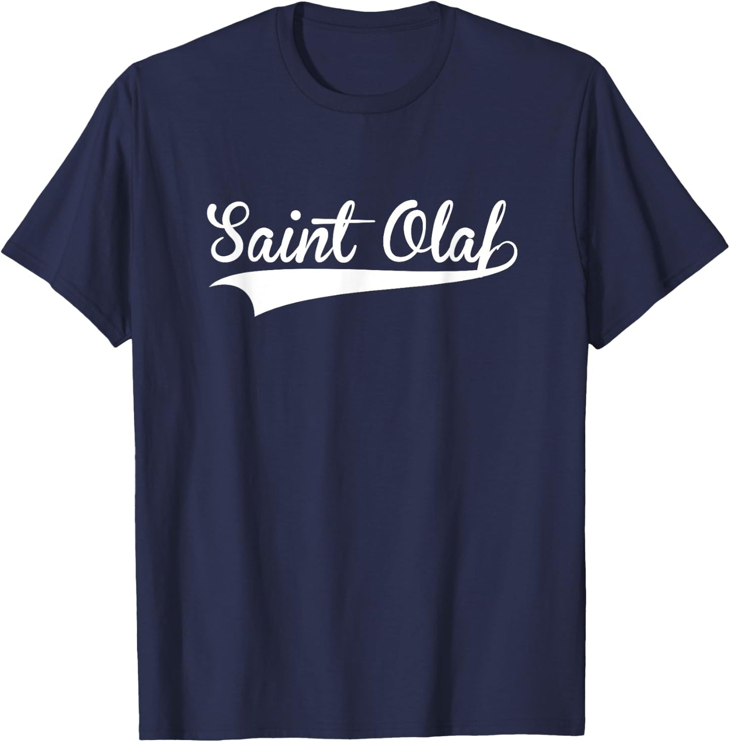 SAINT OLAF Baseball Vintage Retro Font T-Shirt - T-Shirt | Navy