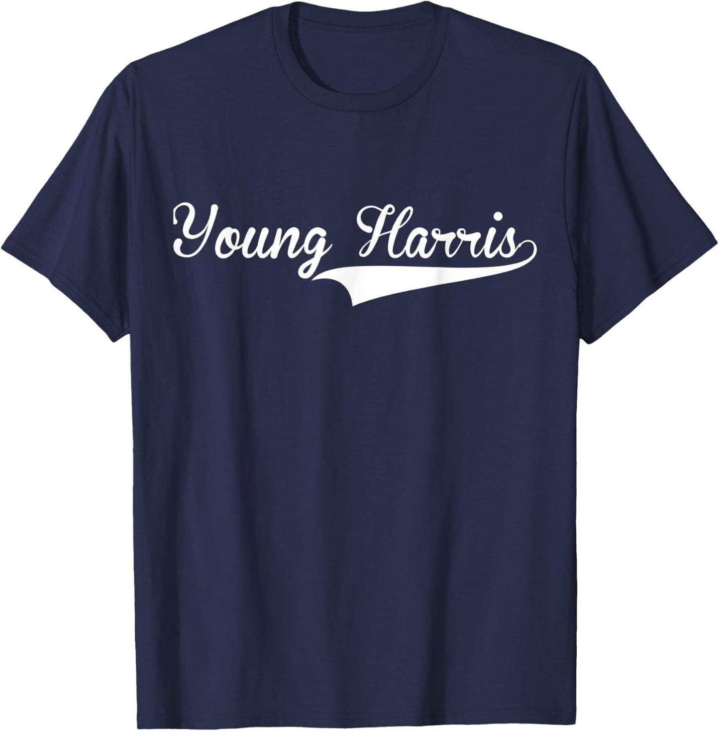 YOUNG HARRIS Baseball Vintage Retro Font T-Shirt - T-Shirt | Navy
