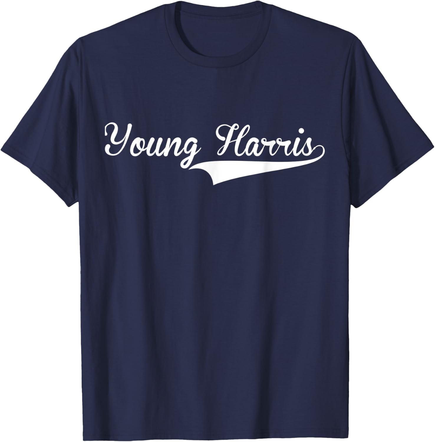 YOUNG HARRIS Baseball Vintage Retro Font T-Shirt - T-Shirt | Navy