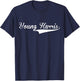 YOUNG HARRIS Baseball Vintage Retro Font T-Shirt - T-Shirt | Navy