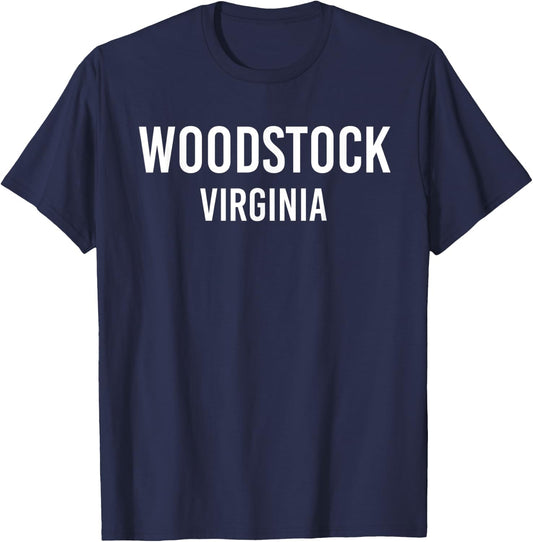 WOODSTOCK VIRGINIA VA USA Patriotic Vintage Sports T-Shirt - T-Shirt | Navy
