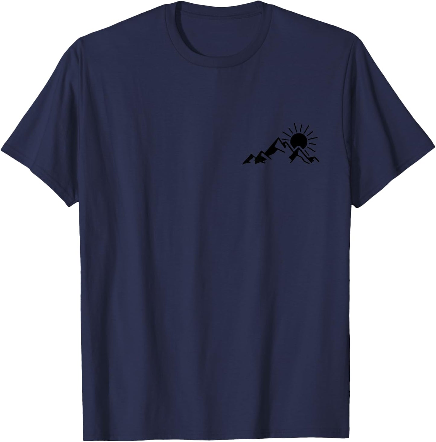 Wir Lieben Berge - Wandern & Outdoor Apparel Co. Adult , Grey, Small, Short Sleeve, Graphic, T Back, Hiking, Outdoor, Nature, Cotton, Polyester T-Shirt - T-Shirt | Navy