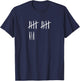 13 Years Done 13th Birthday Old Funny Tally Marks Counting T-Shirt - T-Shirt | Navy