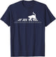 Funny Piano Keys Gift Men Women Cute Cat On Piano Keyboard T-Shirt - T-Shirt | Navy