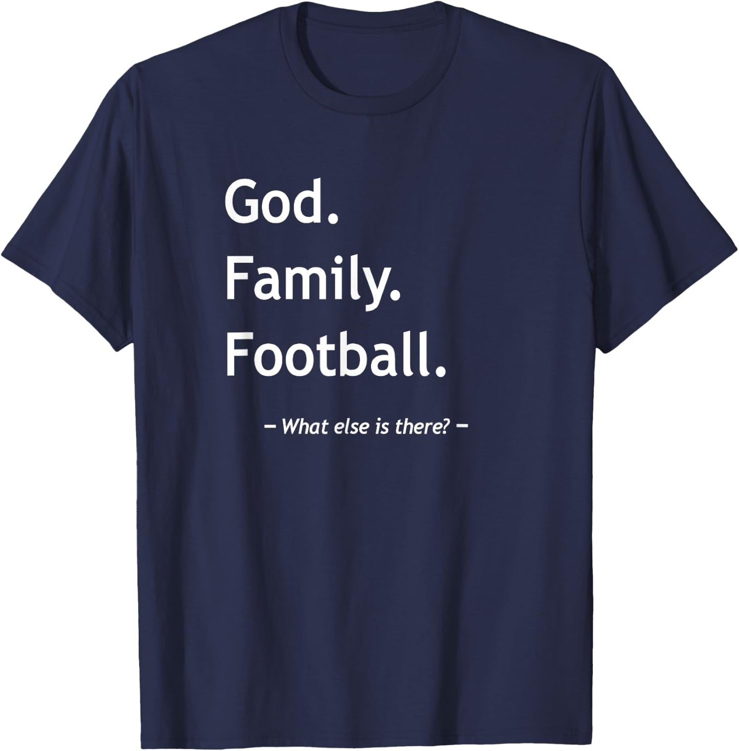 Christian Faith Jesus Christianity God Family Football T-Shirt - T-Shirt | Navy