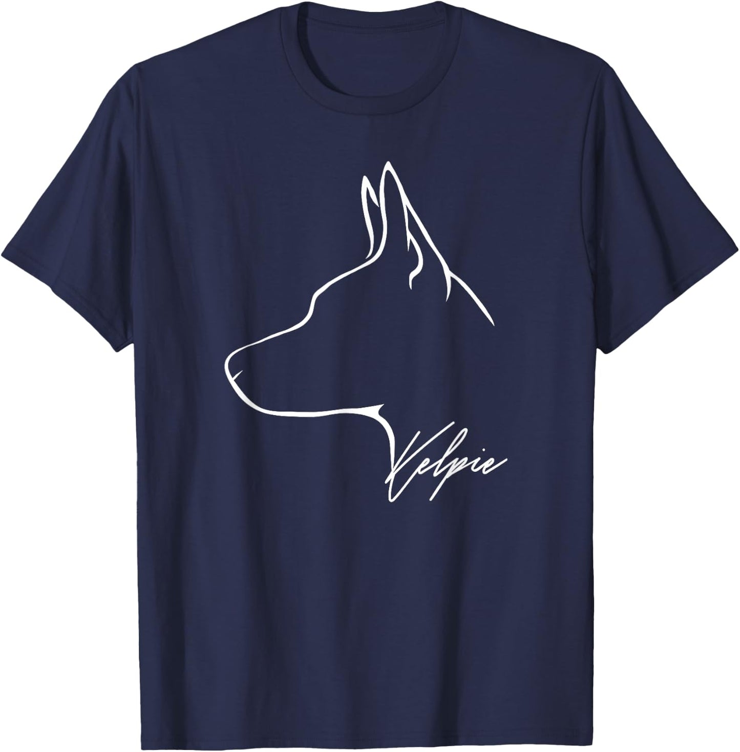 Proud Kelpie profile dog mom gift Australian Kelpie lover Women Girls Kids T-Shirt - T-Shirt | Navy