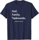 Taekwondo By Design Company Christian Faith Jesus Christianity God Family Taekwondo T-Shirt - T-Shirt | Navy
