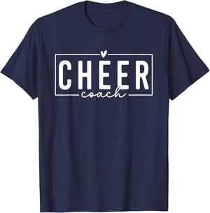 Cheer Coach Funny Design Cute Cheer Coach Cool Coaching T-Shirt - T-Shirt | Navy