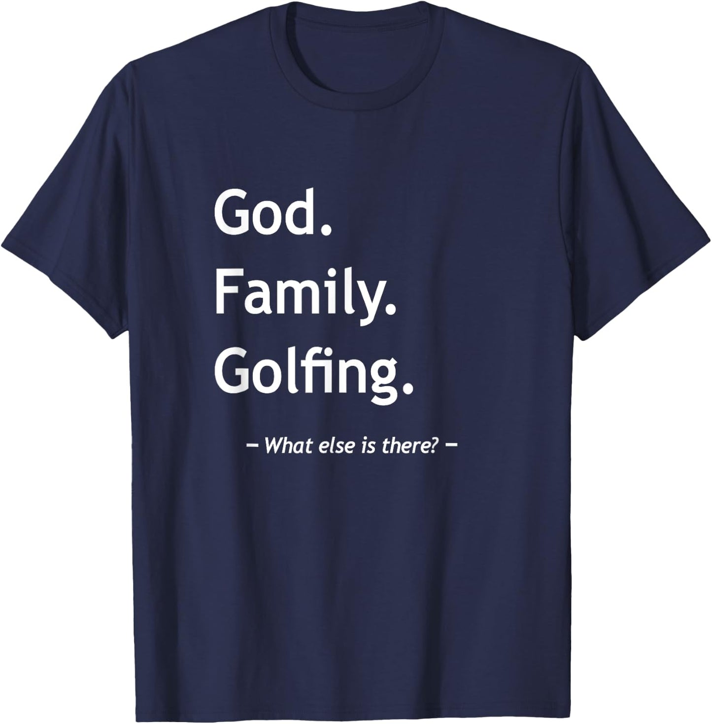 Christian God Family Golfing Jesus Christ Christianity T-Shirt - T-Shirt | Navy