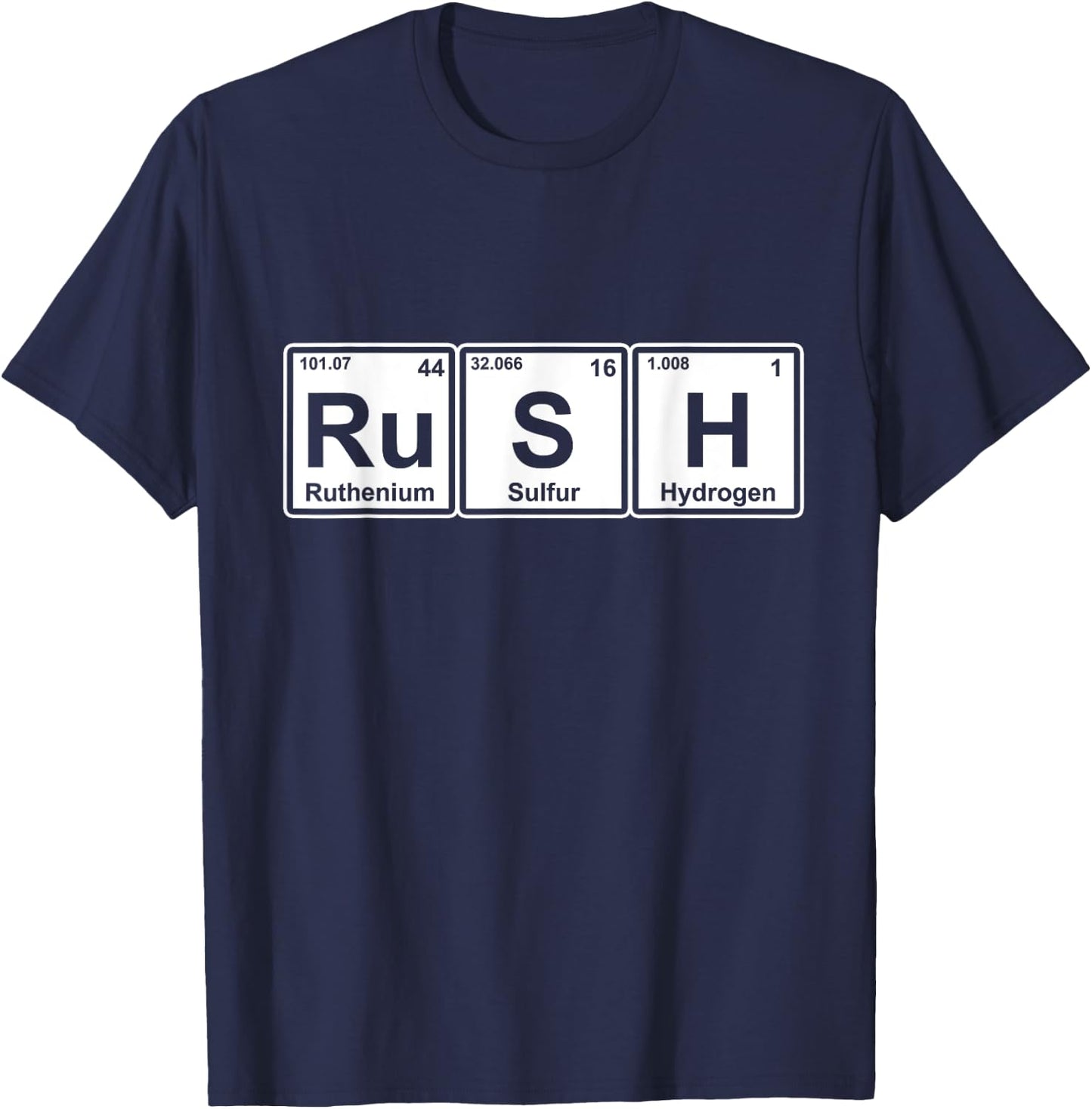 Rush (Ru-S-H) Periodic Table Elements Shirt T-Shirt - T-Shirt | Navy