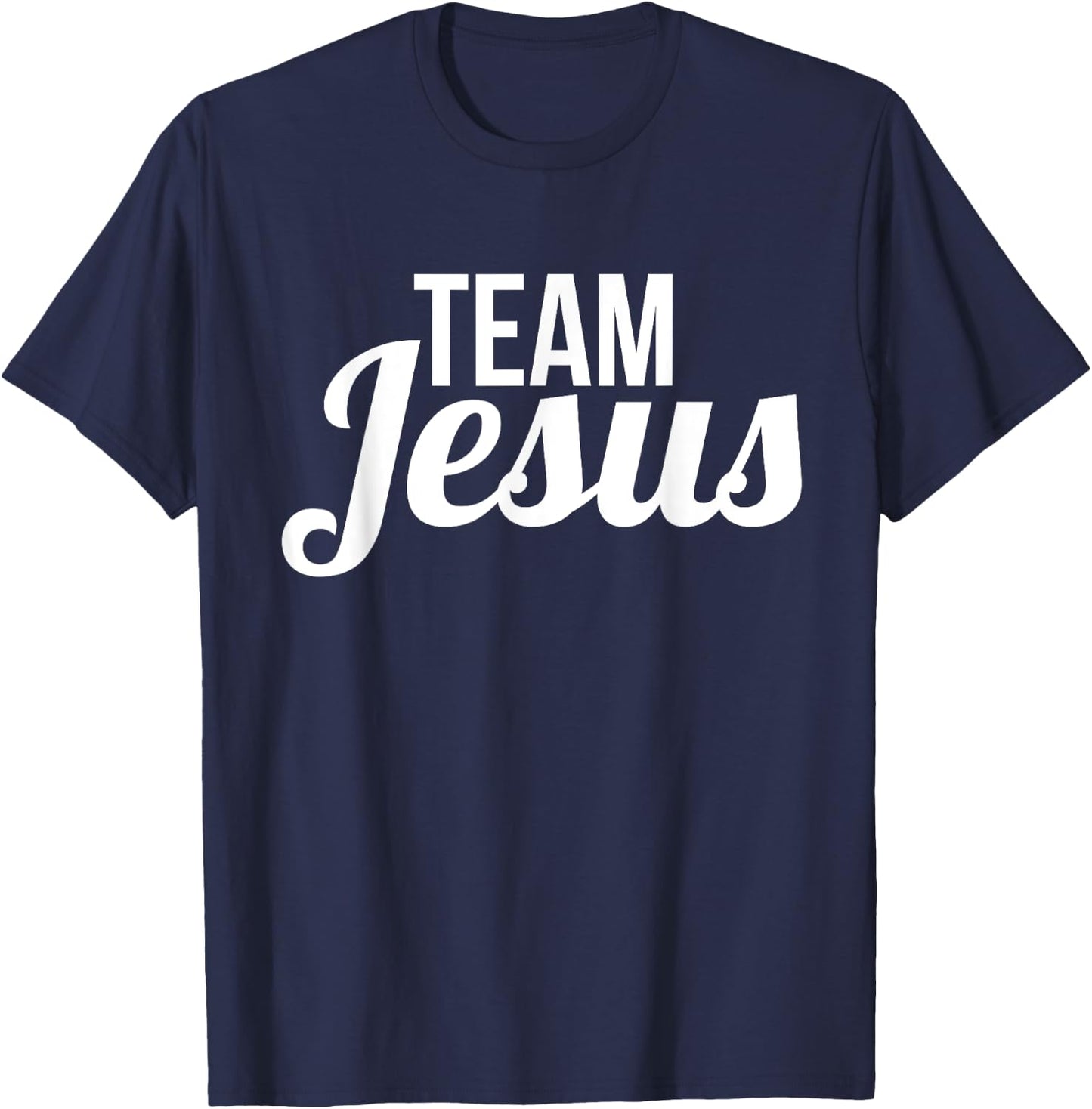Team Jesus Shirt Vintage Bold Cool Christian T-Shirt - T-Shirt | Navy