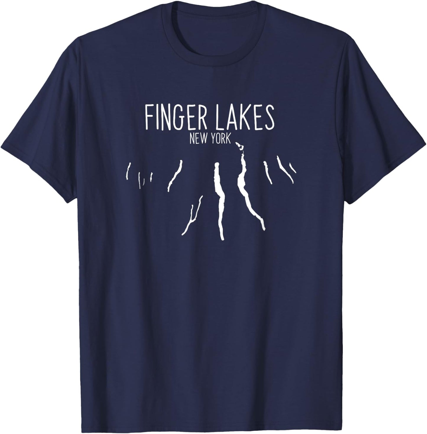 Finger Lakes New York T-Shirt - T-Shirt | Navy